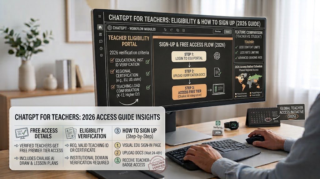 ChatGPT for Teachers: Free Access, Eligibility, and How to Sign Up (2026 Guide)