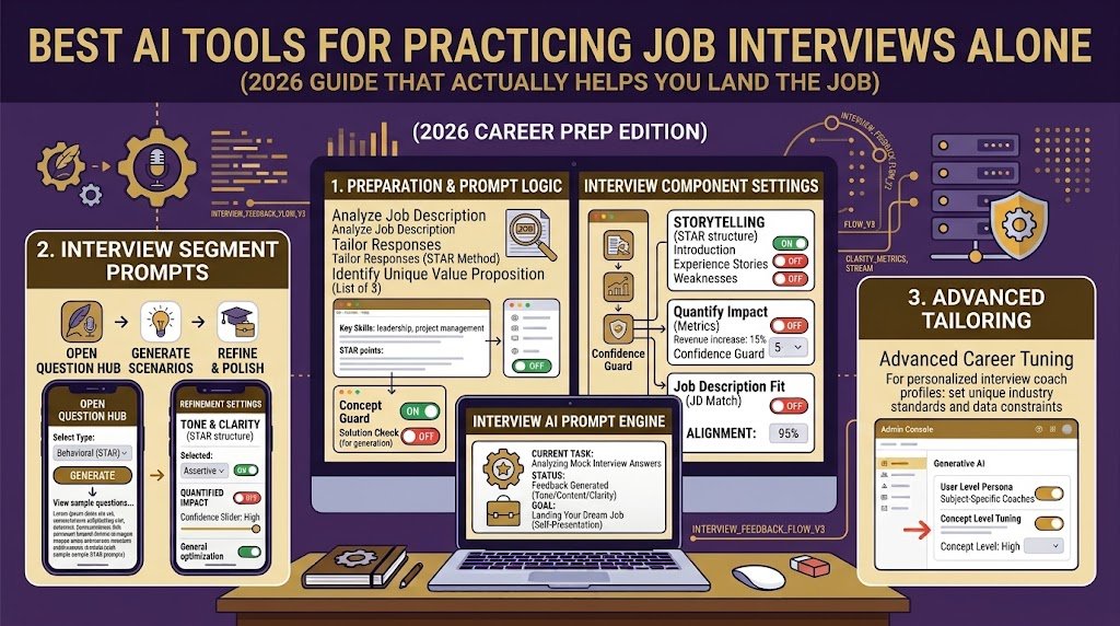 Best AI Tools for Practicing Job Interviews Alone (2026 Guide That Actually Helps You Land the Job)