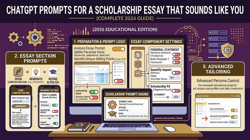 ChatGPT Prompts for a Scholarship Essay That Sounds Like You (Complete 2026 Guide)