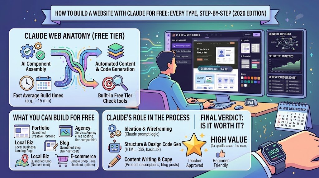 How to Build a Website With Claude for Free (Every Type, Step-by-Step)